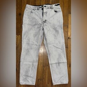 Stella McCartney Men’s Designer white/black acid wash denim Jeans  - Size 33